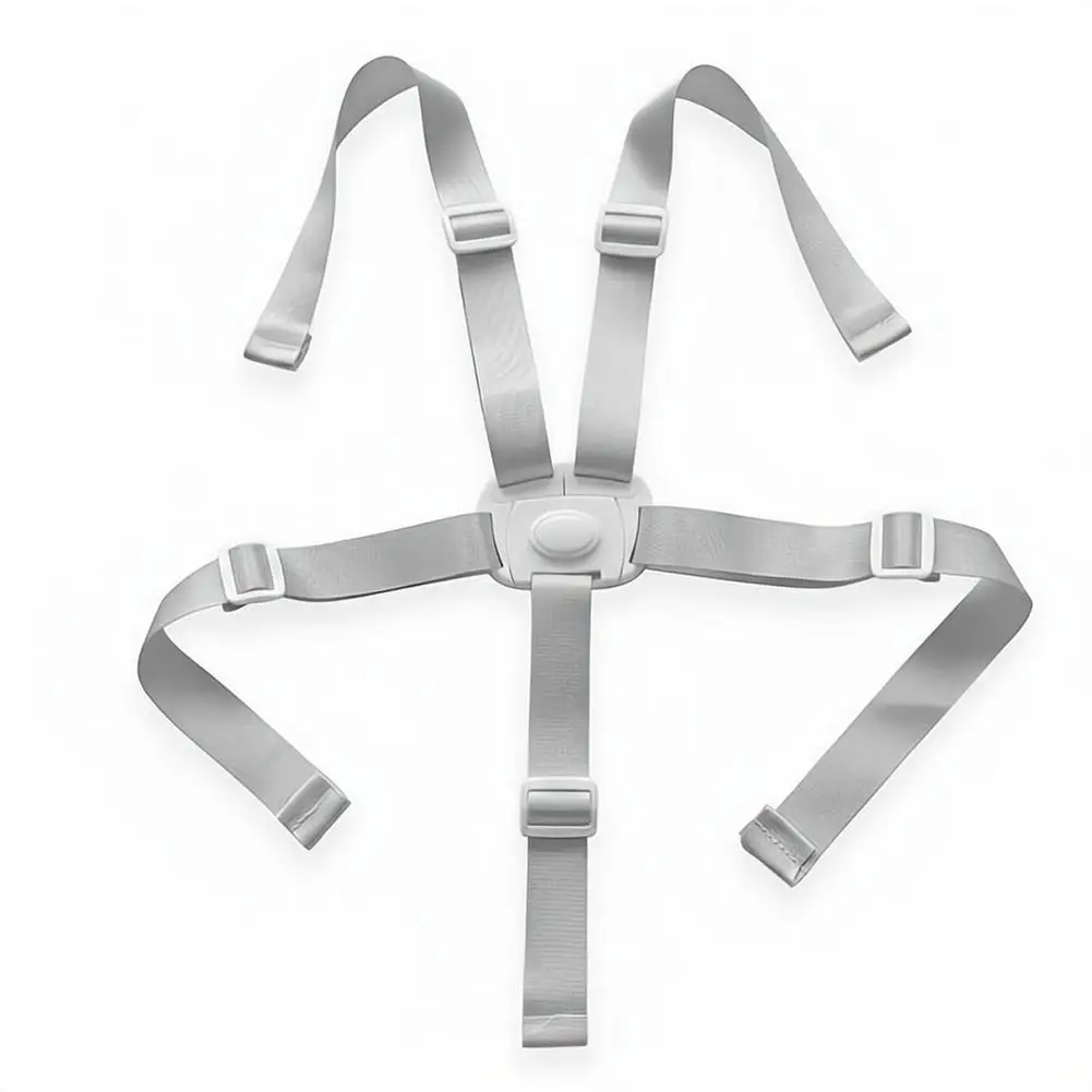 Child Safety Harness Adjustable High Chair Stroller Pram Seat Straps for Infants Toddlers Baby Dining Chair Belt White ﻿