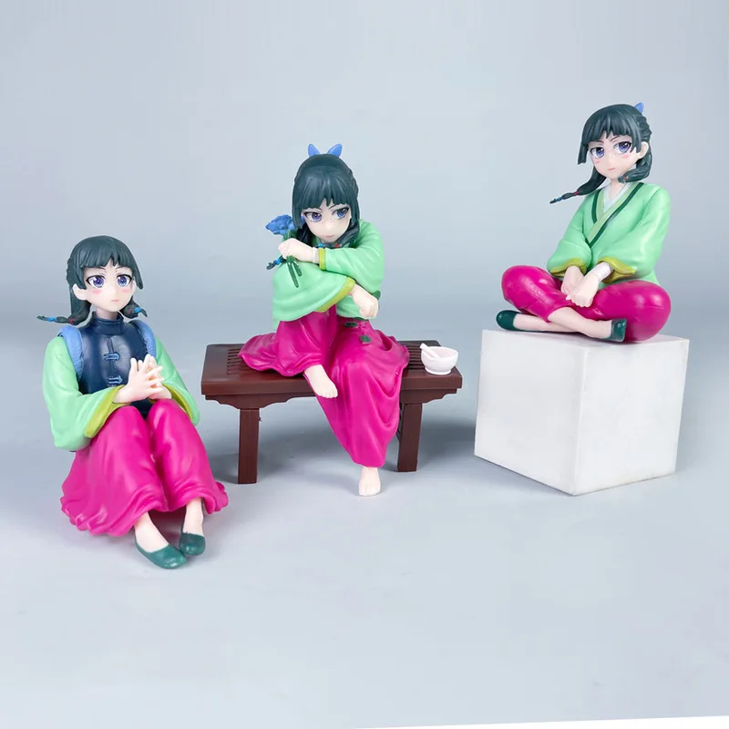 Anime-Figur The Apothecary Diaries Maomao Sitzende Pose Actionfigur PVC Sammlermodell Desktop-Ornament Fangeschenk