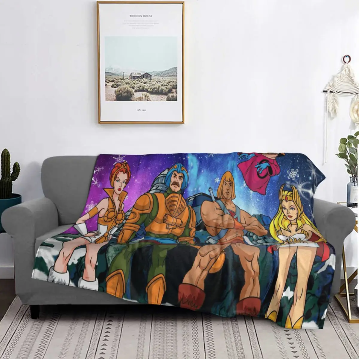 Manta Eternia He-Man y los maestros del universo, manta suave y cálida de franela, manta de felpa para cama, sala de estar, Picnic, viajes