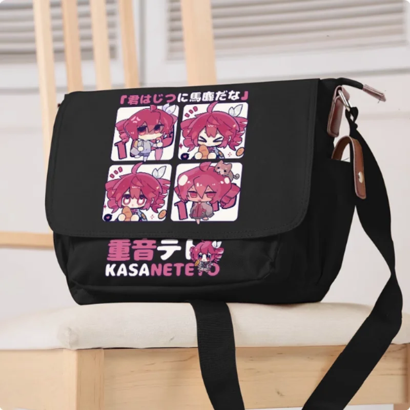 Anime Kasane Teto Cartoon Bag Unsix Fashion Leisure Teenagers Crossbody Student Messenger Handbag B2164