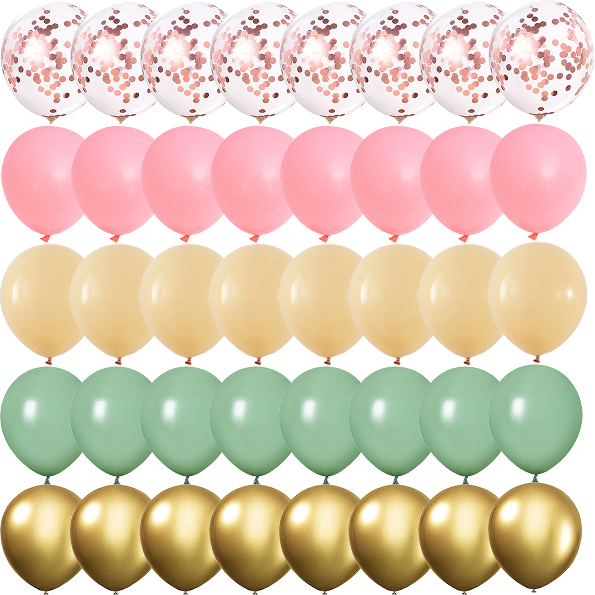 50PSC 10/12inch Golden skin tone pink Gender Reveal Wedding Valentine's Day Baby Shower Birthday Globos Party Decorations