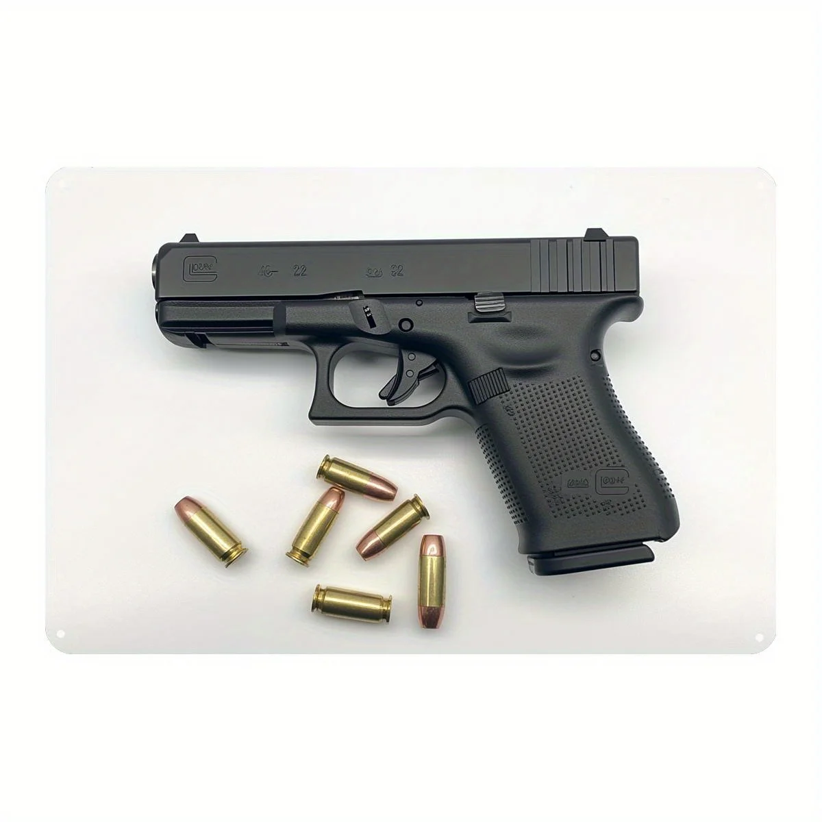 Auténtica réplica de metal Glock 32: modelo de pistola negra de hierro duradero para decoración del hogar, bar, sala de juegos y entusiastas militares