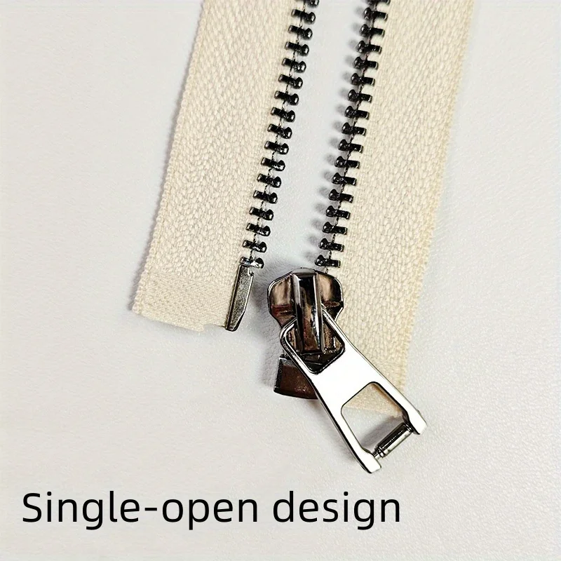 10pcs 40-80cm gun black metal zipper Y teeth single open tail lock clothing accessories zipper