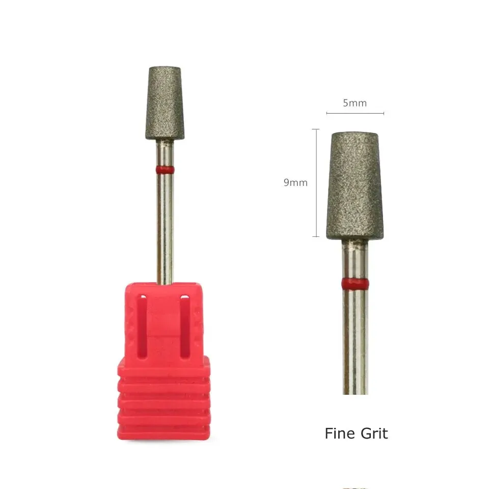 HYTOOS-لقم ثقب الأظافر الماسية ، لقمة بشرة روسية ، مثقاب مانيكير كهربائي ، مطاحن لدغ دوارة ، أداة إكسسوارات الأظافر ، حصى دقيق #6