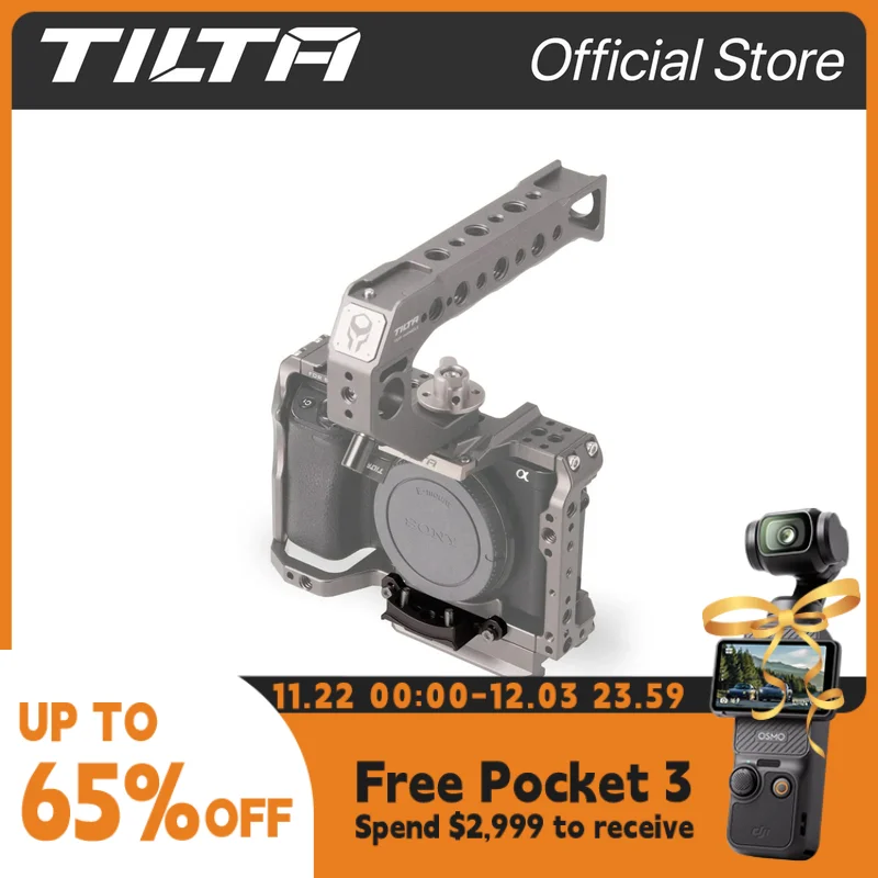 Tilta TA-T27-LAS-G Lens Adapter Support for Sony A6300/A6400-Tilta Gray