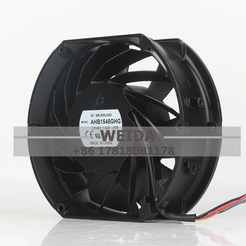 Imagem -02 - Grande Ventilador de Exaustão do Volume de ar Bola Dobro 12v 24v Dc48v Ahb1548ghg-f06 19 a 175x150x51 mm 17cm 17251