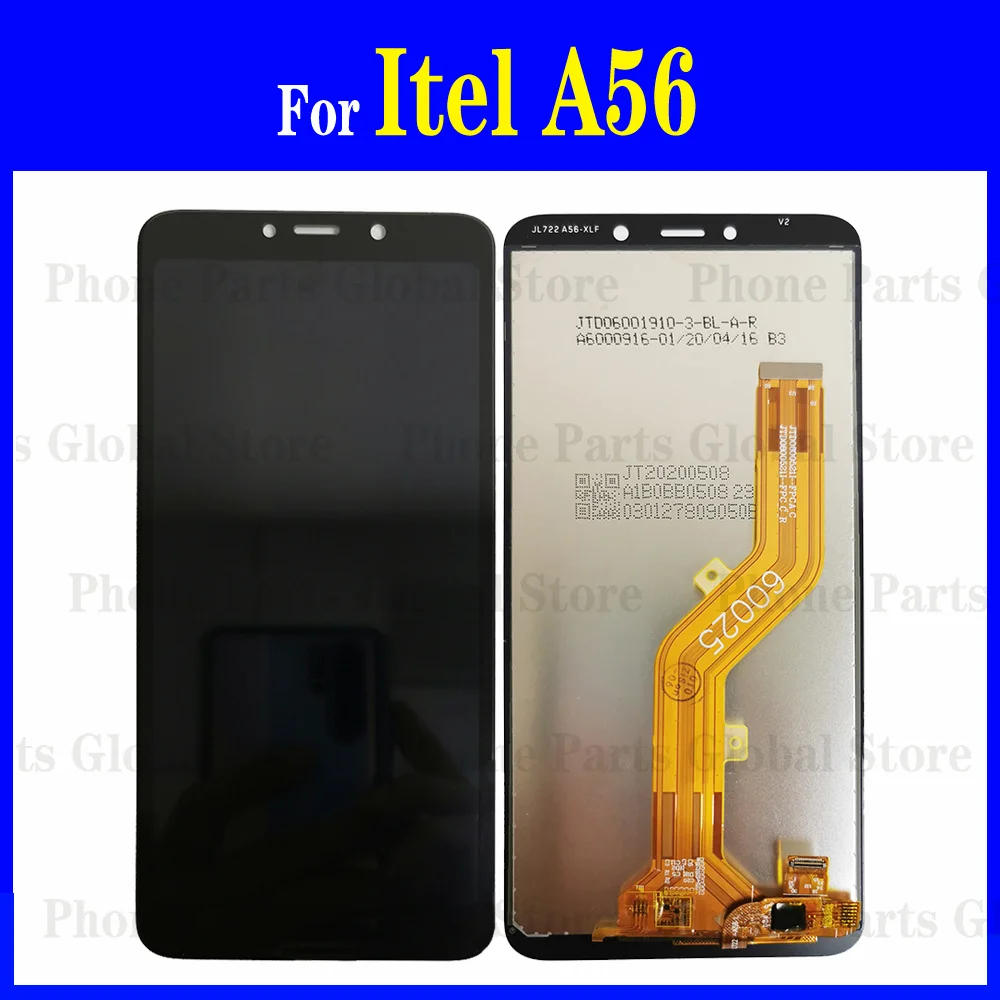 ЖК-экран для itel A56, сенсорная панель, дигитайзер, датчик в сборе, замена для ITEL A56, детали дисплея, протестированы, ОК