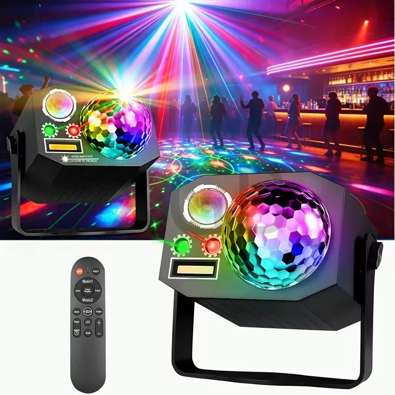 Party Lights, Dj Disco Light Disco Ball Light Sound Activated Strobe Stage Lights for Parties Birthday Christmas Gift Wedding