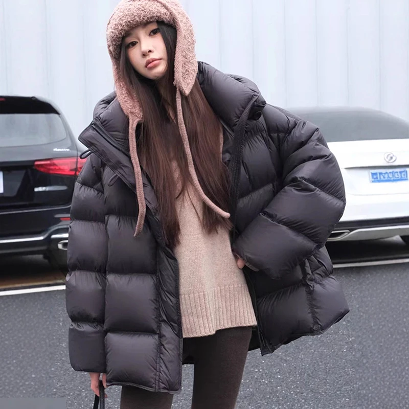 

Cold resistant thickened 90 white duck down down jacket for women in winter 2025, new high fluffy design