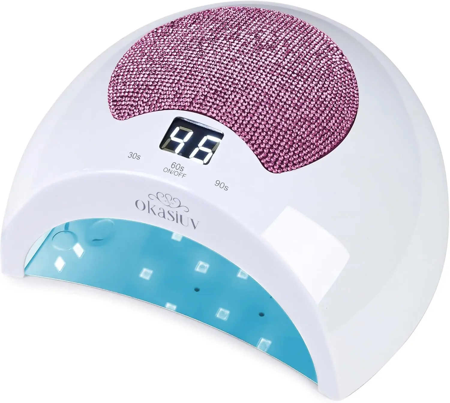 

Rechargeable UV LED Nail Lamp with Diamond Touch Control, 3 Timer Settings, Fast Curing for Gel Polish, Portable & Compact