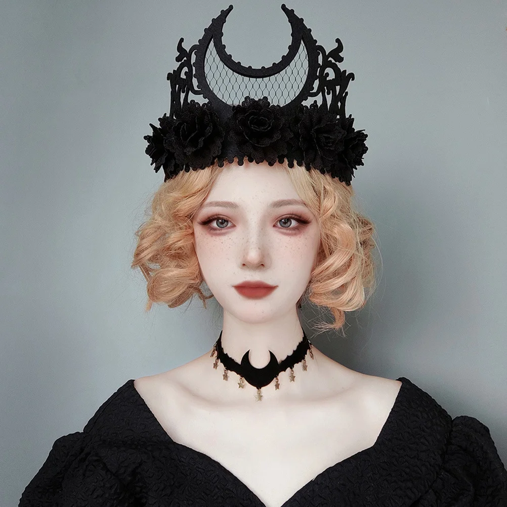 

Ожерелье с луной, готическое колье-колье, ожерелье на Хэллоуин, карнавальный костюм, реквизит, колье с луной для женщин, готические ожерелья, женские готические ожерелья