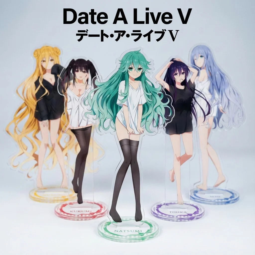 Date A Live V Acrylic Stand 15cm Kurumi Tokisaki Tohka Yatogami Anime Figure Desktop Decoration Collection Gifts
