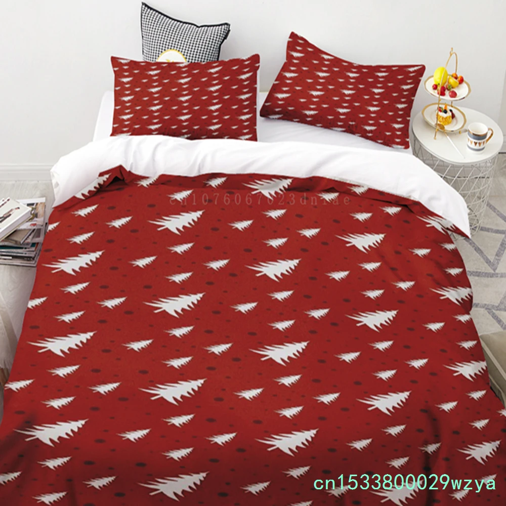 Duvet Cover Christmas Snowflakes Black Background Three Piece Set One Quilt Cover Two Pillowcases Single Double Queen King