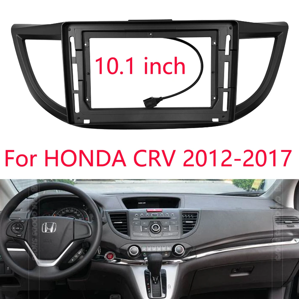 RSNAVI 2 DIN Car Fascia Emergency Light Work For HONDA CRV 2012-2017  Panel Dash Mount Installation Double Din Car Dvd Frame Kit