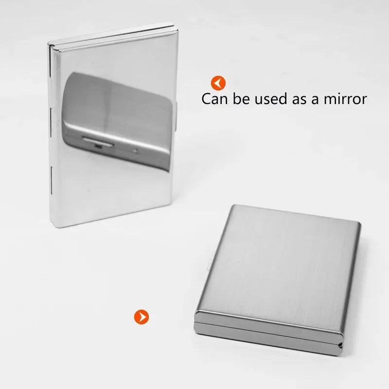 2025 NewFashion Aluminum RFID Blocking Wallet Antimagnetic Metal Cowhide Business Credit Card Holder Organizer for Men And Women