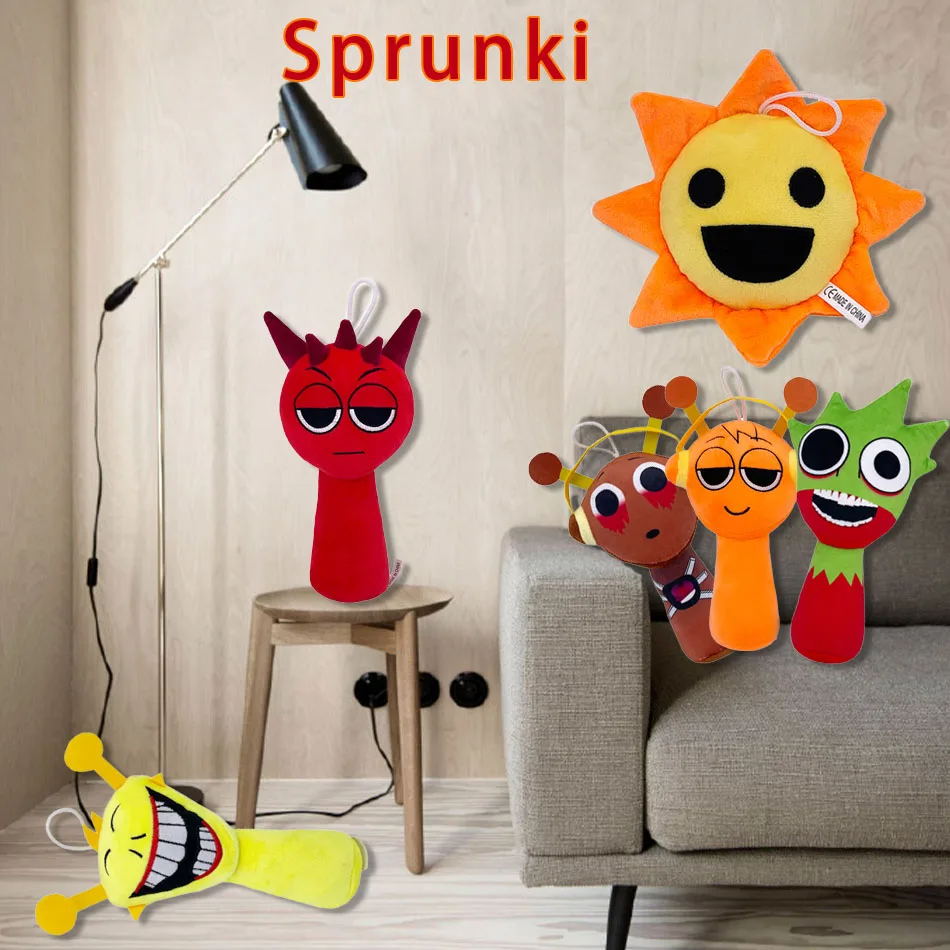 Sprunki Plush Toys Sprunki Incredibox Plush Doll Sprunki Game Cartoon Pillow Kids Birthday Gifts Stuffed Dolls Christmas Gift