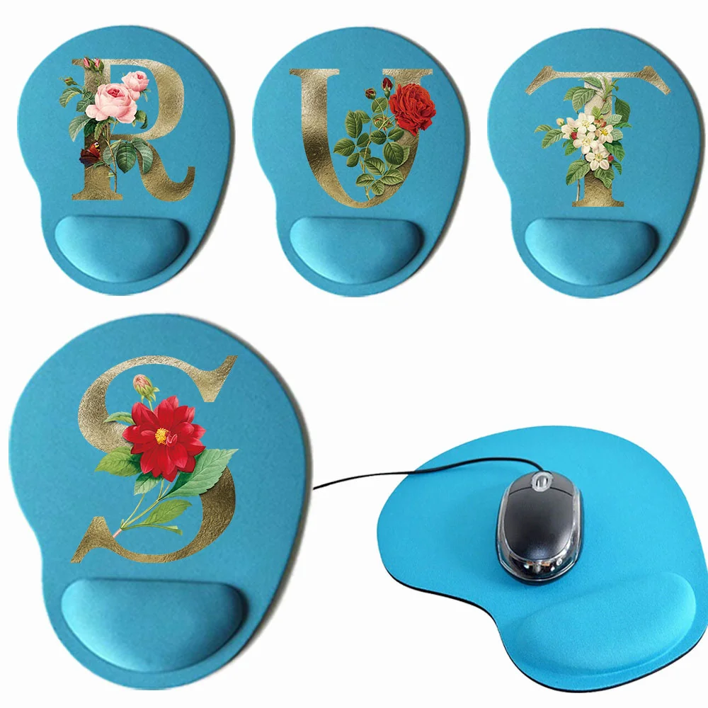 

Wrist Mouse Pad Office Desk Pad Comfortable Memory Cotton Rebound Ultra Light Mouse Mat Golden Flower Series Gamer Accessories