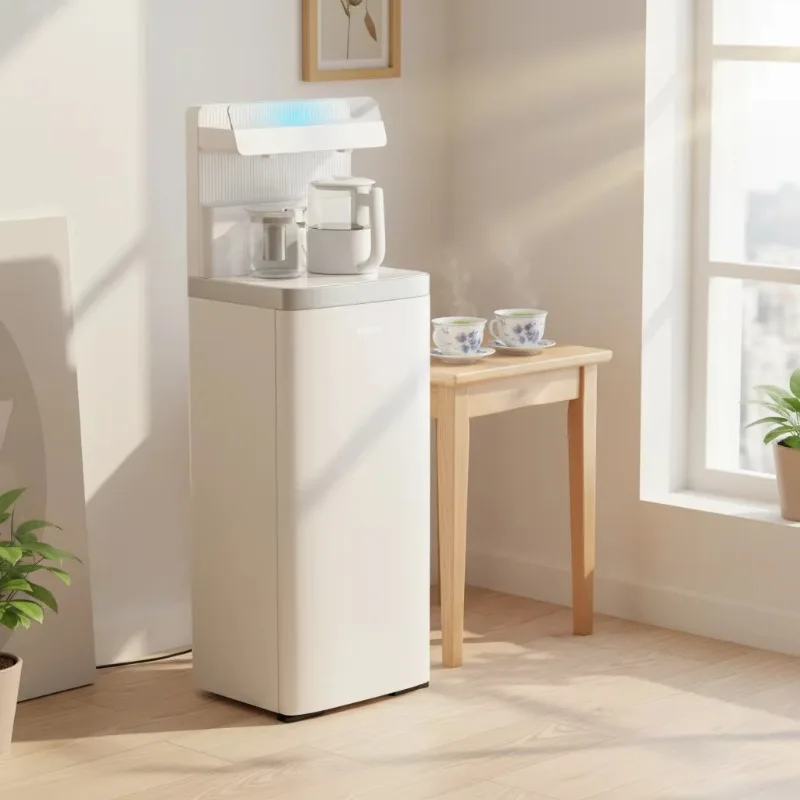 All-in-one smart tea bar machine hot and cold water dispenser touch control panel electric multi-function stainless steel