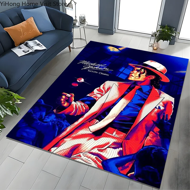 Fashion MJ Michael Jackson King of Pop Carpet Rug for Home Living Room Bedroom Sofa Doormat Decor,Large Kids Non-slip Floor Mat - view 2