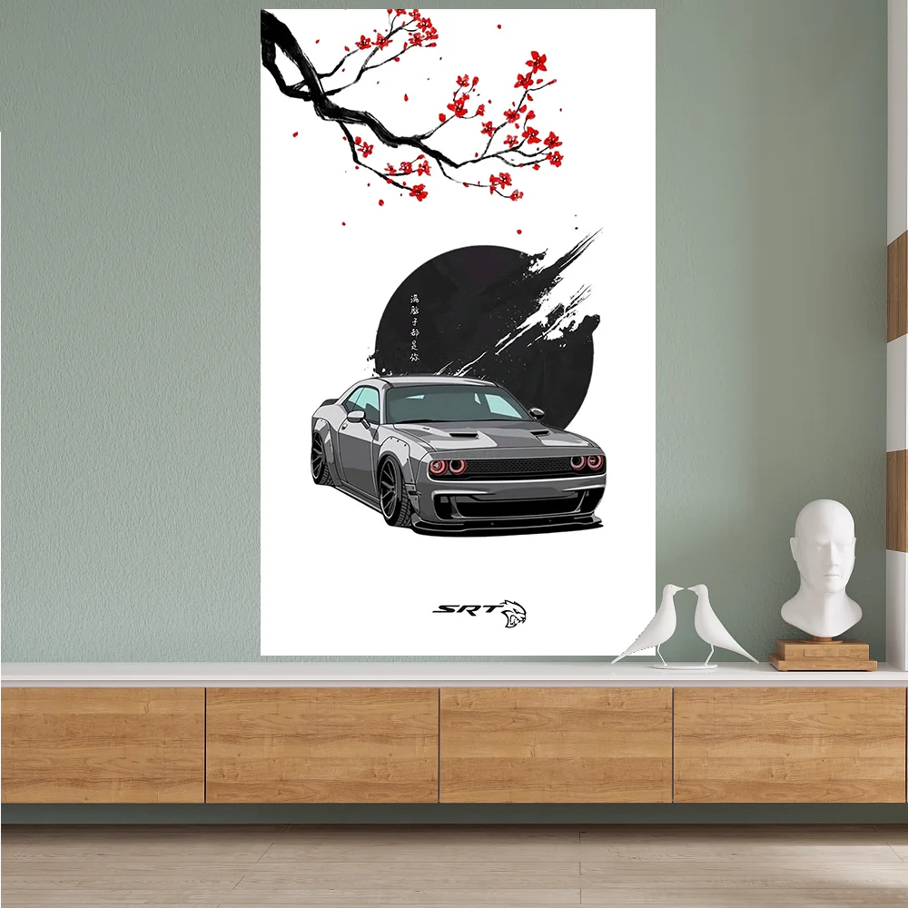 FLAGO 3X5FT Cool racing art flag suitable for rooms, decorative garages, bars with 4 buckles