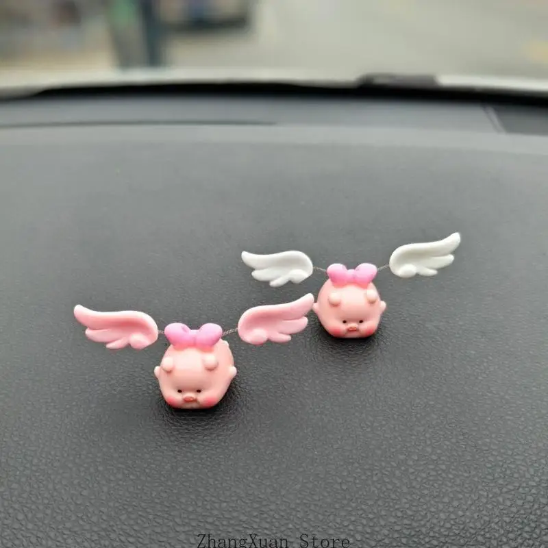 Cartoon-Schwingendes Schwein-Skulptur Kleines Tischspielzeug für Auto-Armaturenbrett-Dekorationen Geschenk 3XUF – Detail 10