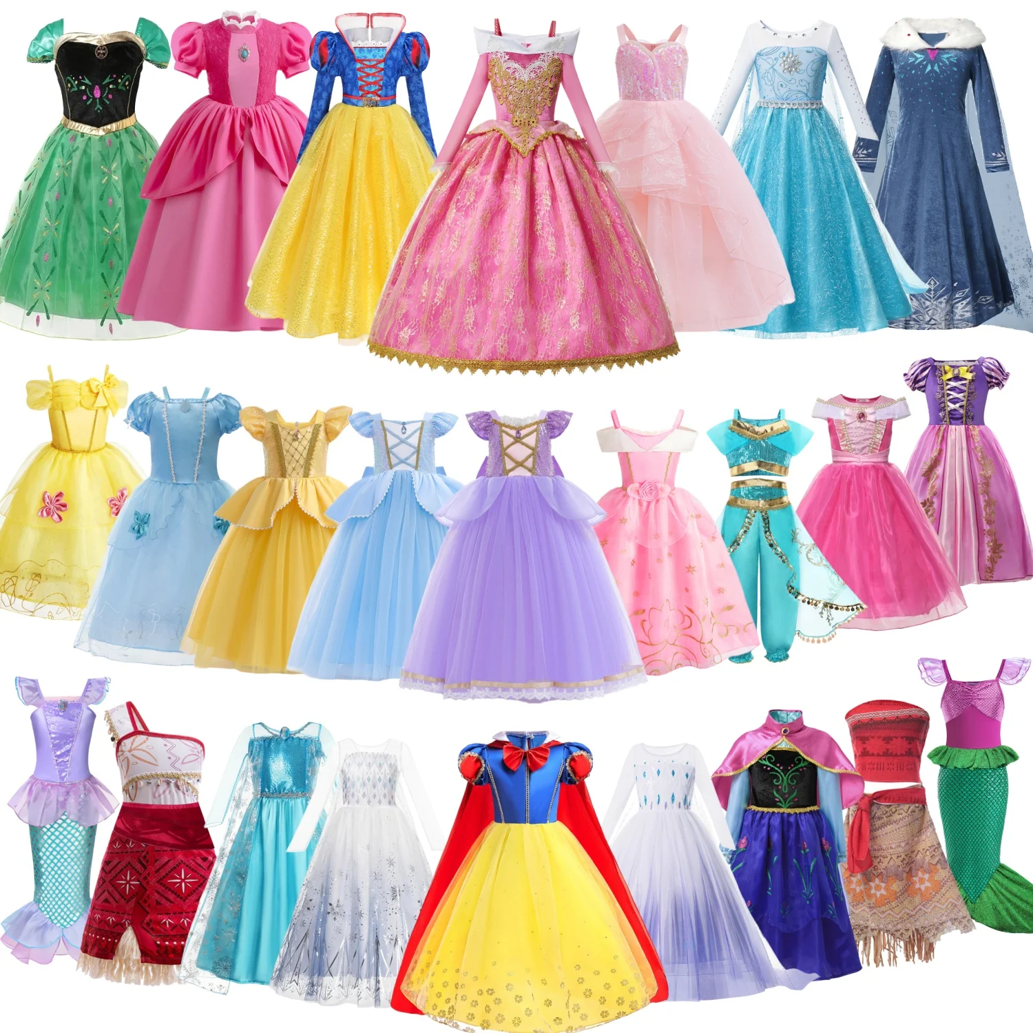 Girls Princess Costume Dress for Birthday Party and Cosplay