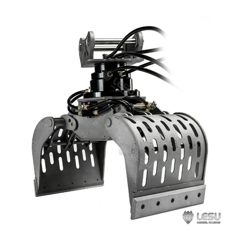 RC 1/14 LESU Engineering Excavator Model, All-Metal Attachments, Mechanical Claw with 360° Rotation for Tamiya Tripper DIY parts