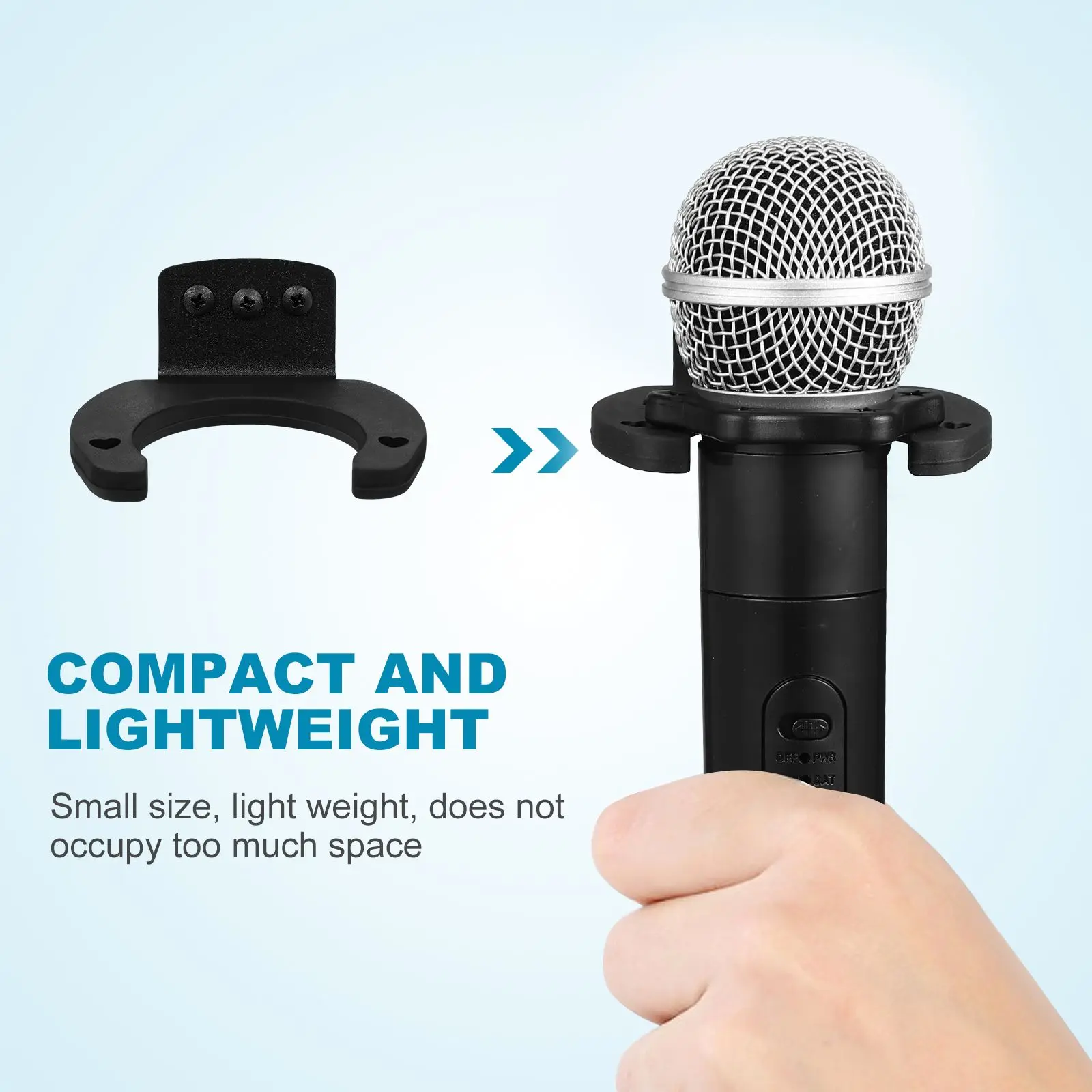 

4 Sets Skid Ring Microphone Hook Microphones Wall Mount Bracket Silica Gel Protector