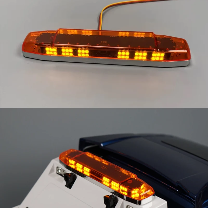 

Heavy-duty Wrecker LED Warning Lights Engineering Lights for 1/14 Tamiya RC Truck Trailer Tipper Volvo FH16 750 8X4 56362 Parts