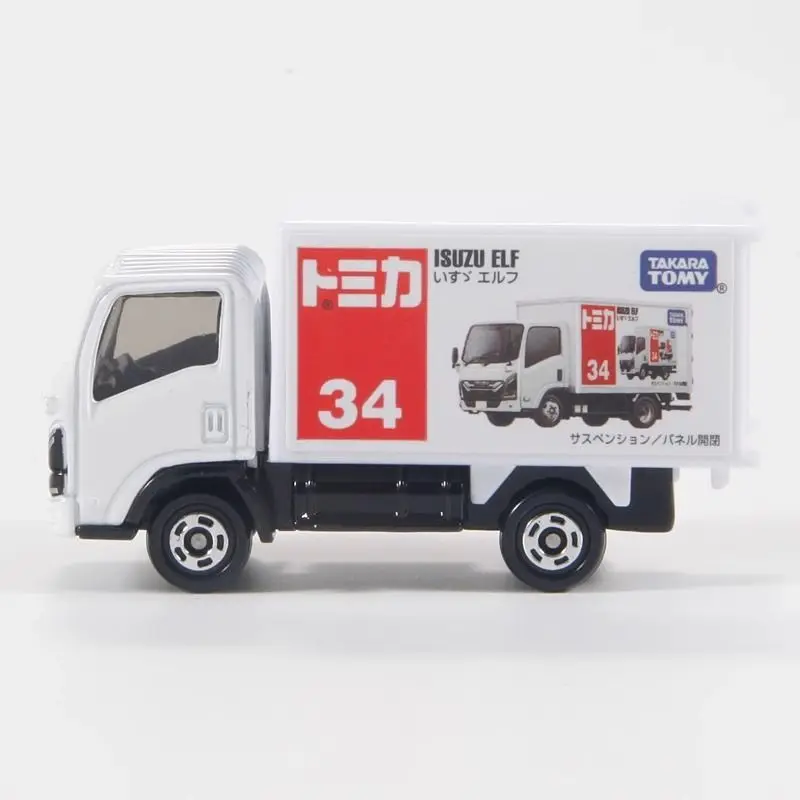 

TAKARA TOMY Diecast Alloy Car Model 34 Isuzu ELF Truck Red White Box Toy for Boys