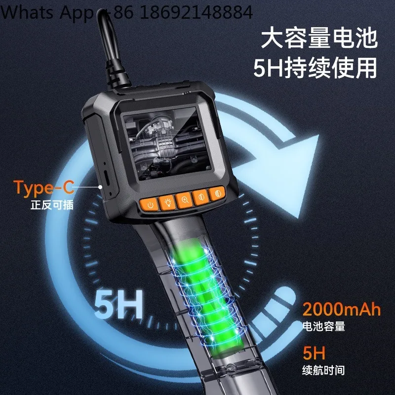 2.4 inch 200w portable high definition industrial endoscope handle endoscope G20 industrial pipe