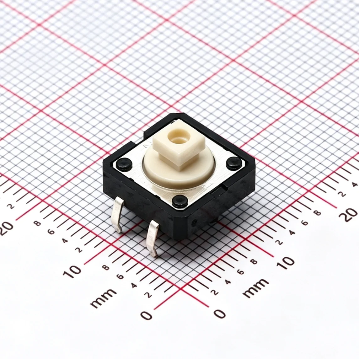 20PCS B3F-4050 12*12*7.3mm SPST-NO 24V Square Head Button 1.27N 130gf Ivory PC 4-Pin 12x12x7.3mm NEW Original Tactile Switch B3F