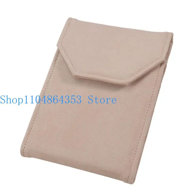 

652F Flocking Jewelry Organizers Portable Clasp Designs for Necklace Protective and Portability