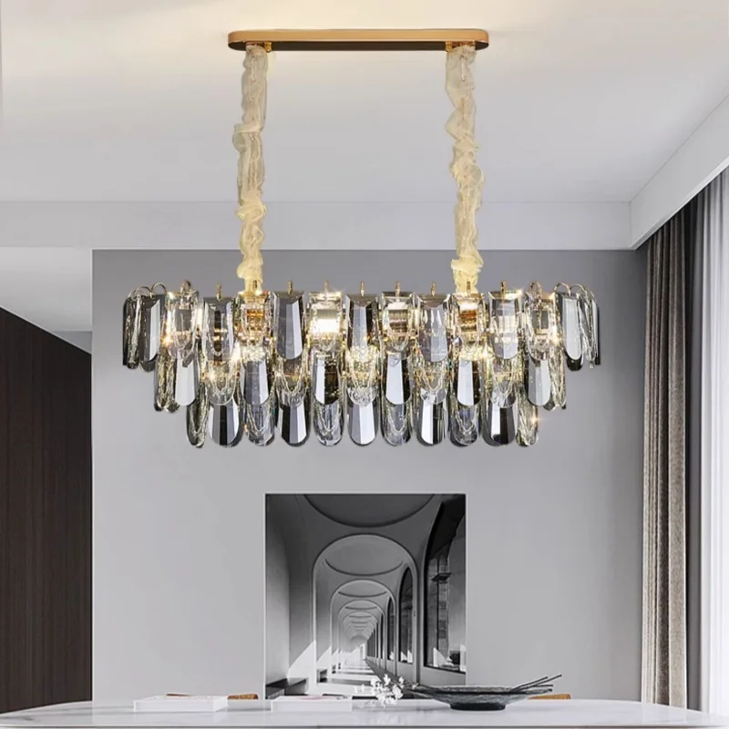 Living Room Crystal Chandelier Modern Luxury Grand And High-end Master Bedroom Light Luxurious And High-end Dining Room Lamp Led