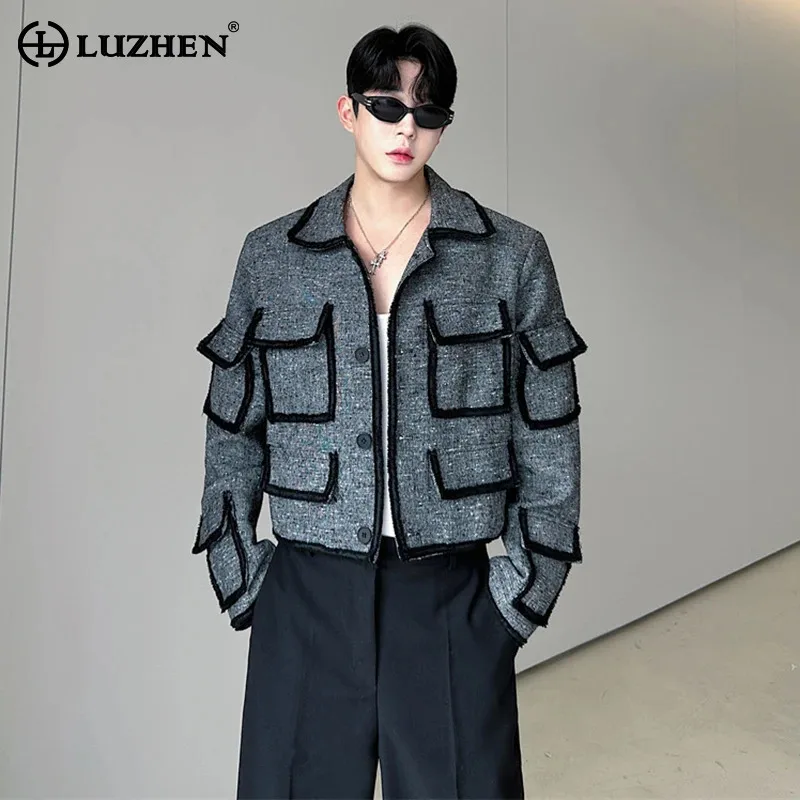 

LUZHEN Spring Pockets Design High Street Jacket Men's 2025 Fashion Original Personalized Loose Casual Coat Male Clothes JY4730