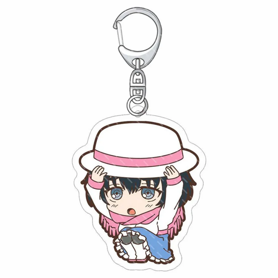 Acryl Steins Gate Okabe Fun Schlüsselanhänger Spielbezogene Produkte Schlüsselanhänger Schmuck Freunde Fans Geschenktüte Charms Souvenir Anhänger – Detail 10