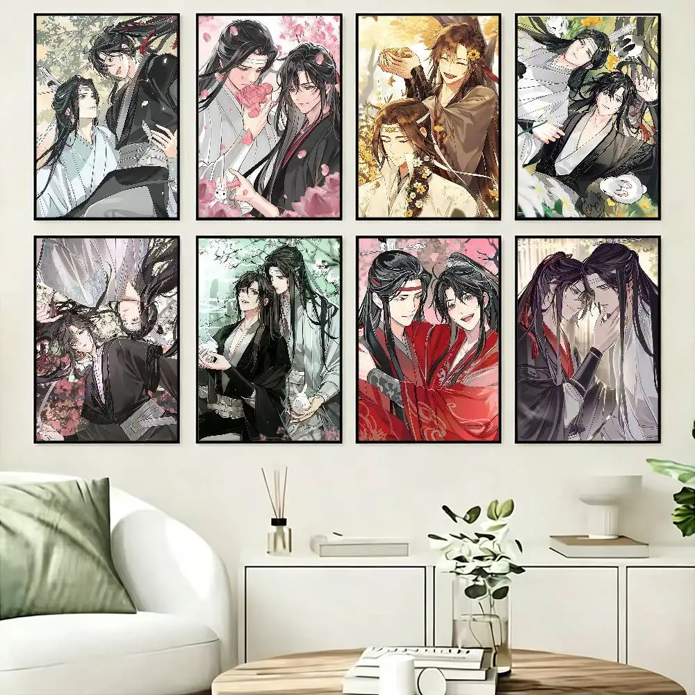 Mo Dao Zu Shi Lan Wangji Wei Wuxian Poster High Quality Dorm Living Room Aesthetic Wall Decoration Painting Stickers Gift