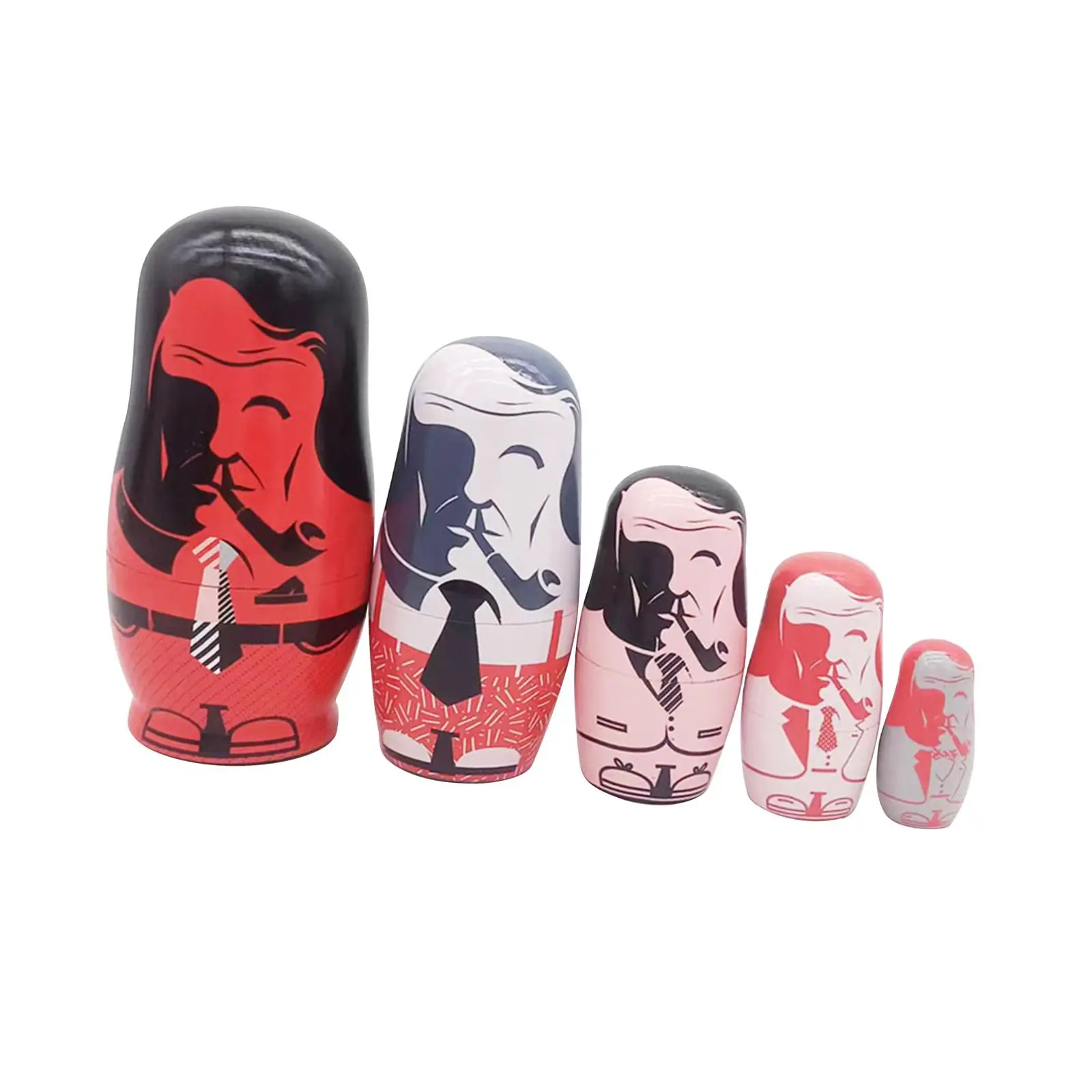 Wooden Handmade Matryoshka Dolls Russian Nesting Doll Set for Home Decor Collectible Gift
