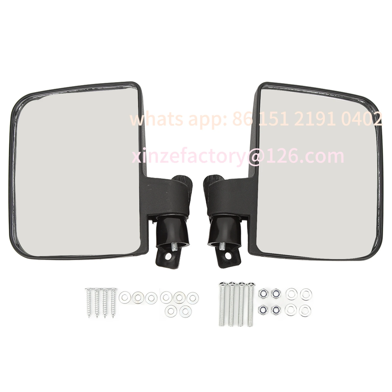 Customizable Cart Mirrors 2 Pack Side View Mirror  Cart Rearview Mirror for Club Car for EZGO  Cart  Mirror