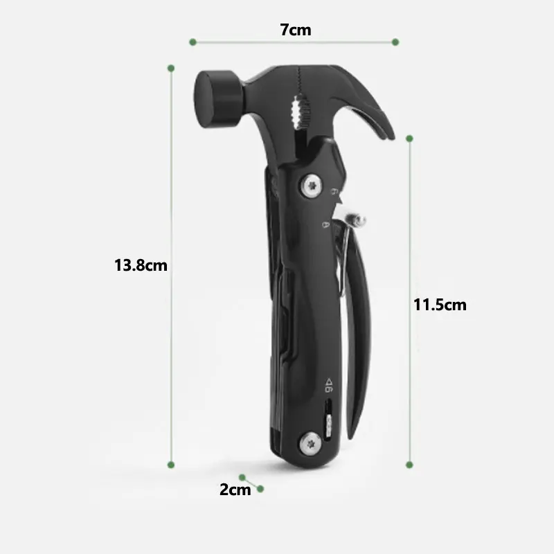 Multifunctional Claw Hammer Stainless Steel Pliers Hammer Multi-purpose EDC Outdoor Camping Tool Car Tools