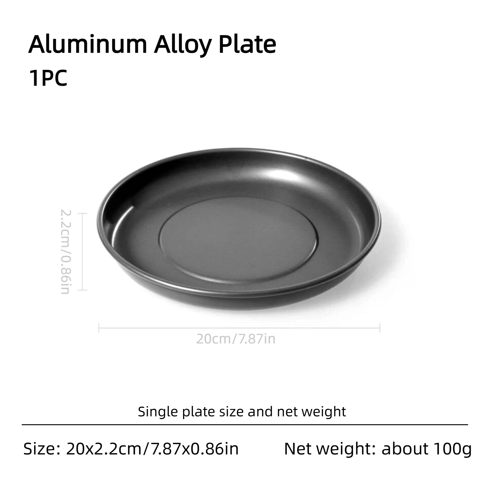 BISINNA Campingbord Lichtgewicht serviesgoed van aluminiumlegering voor buiten backpacken, picknick, kampeerbenodigdheden