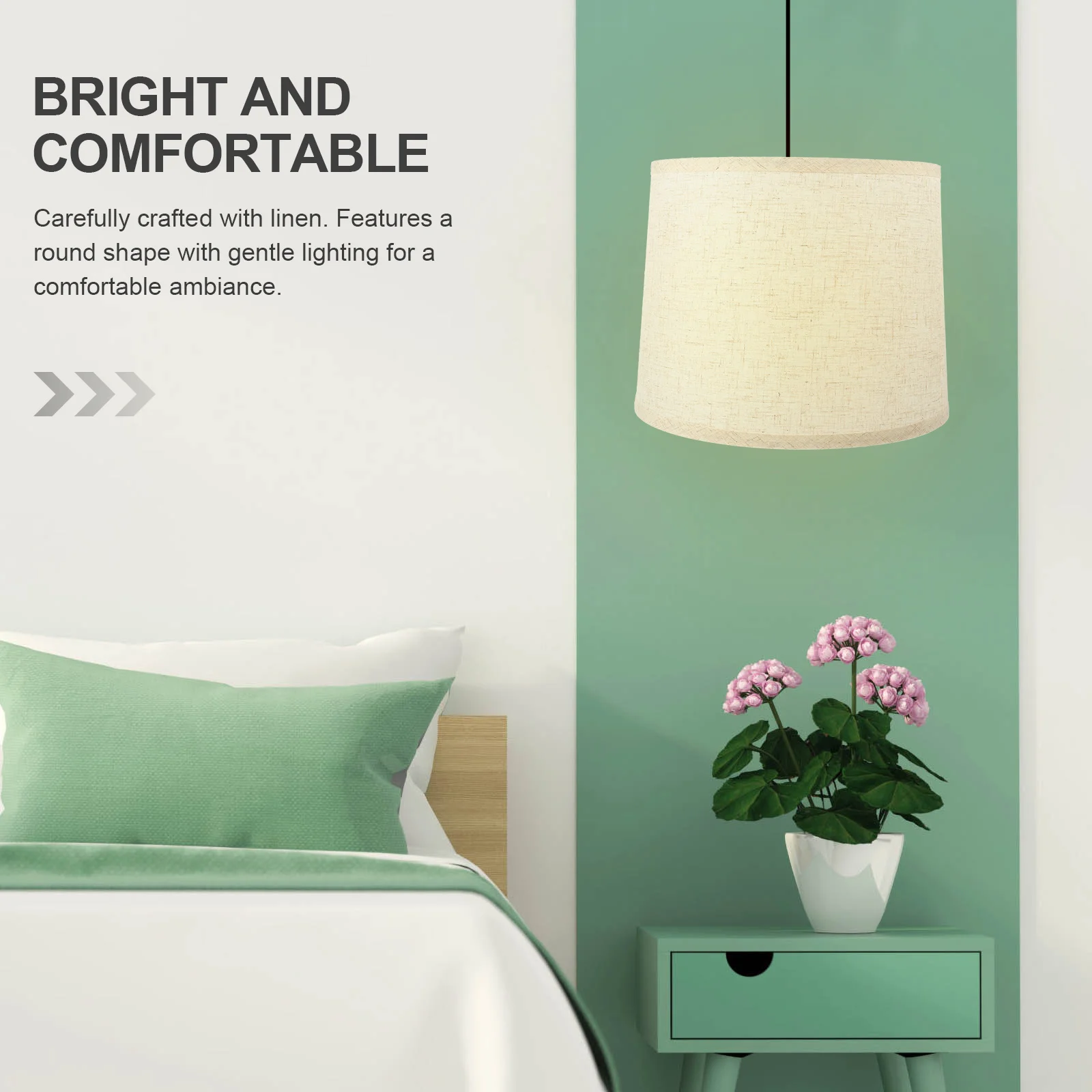 

Linen Lampshade Round Replacement Fabric Cover For Table Floor Desk Bedside Light Simple Cloth Shade Home Decor Lighting