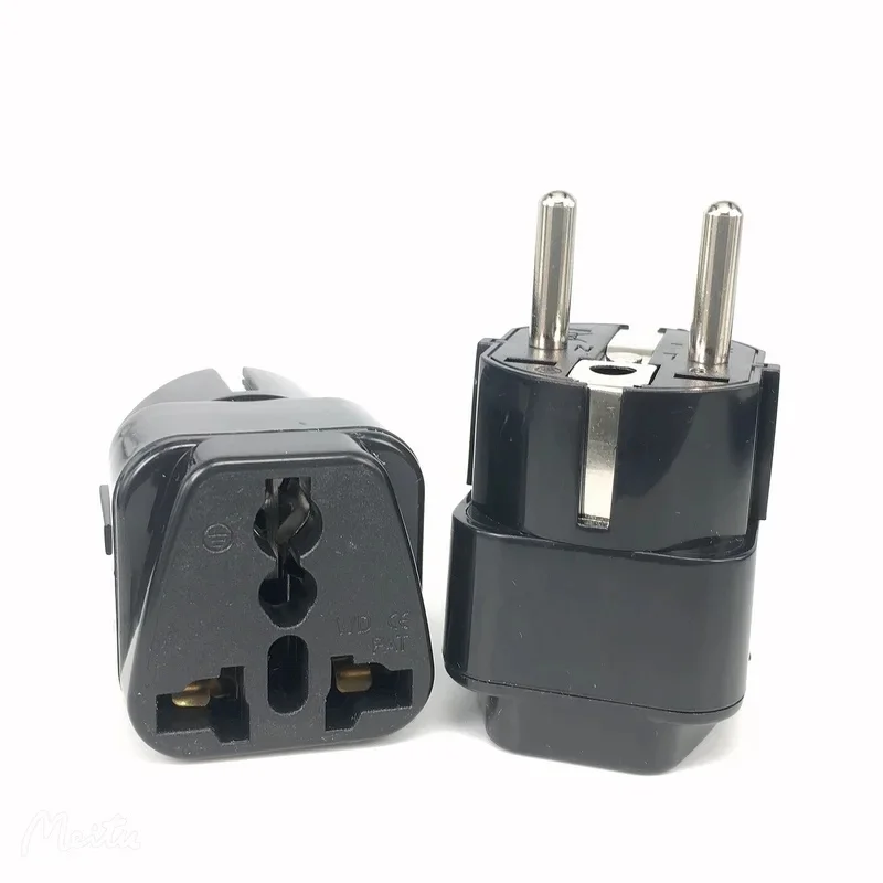 EU European Multiple AC Power Electrical Plug To US UK AU Plug All-In-One Universal International World Travel Adapter Ger Plug