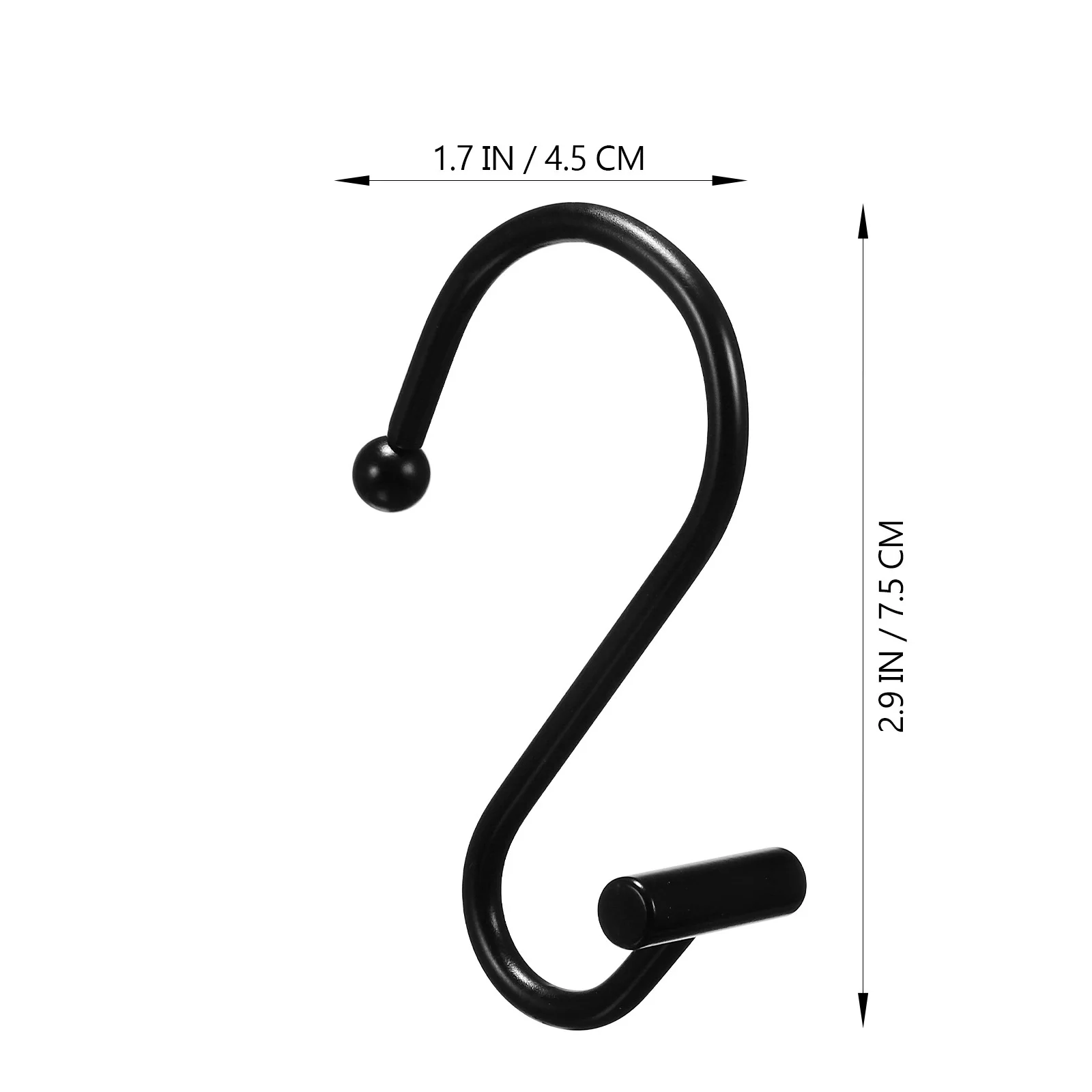 12 قطعة خطاف دش حديدي تصميم أنيق متعدد الاستخدامات يستخدم عمر طويل سهل التركيب ستائر الحمام أصحاب الستار عوائق #2