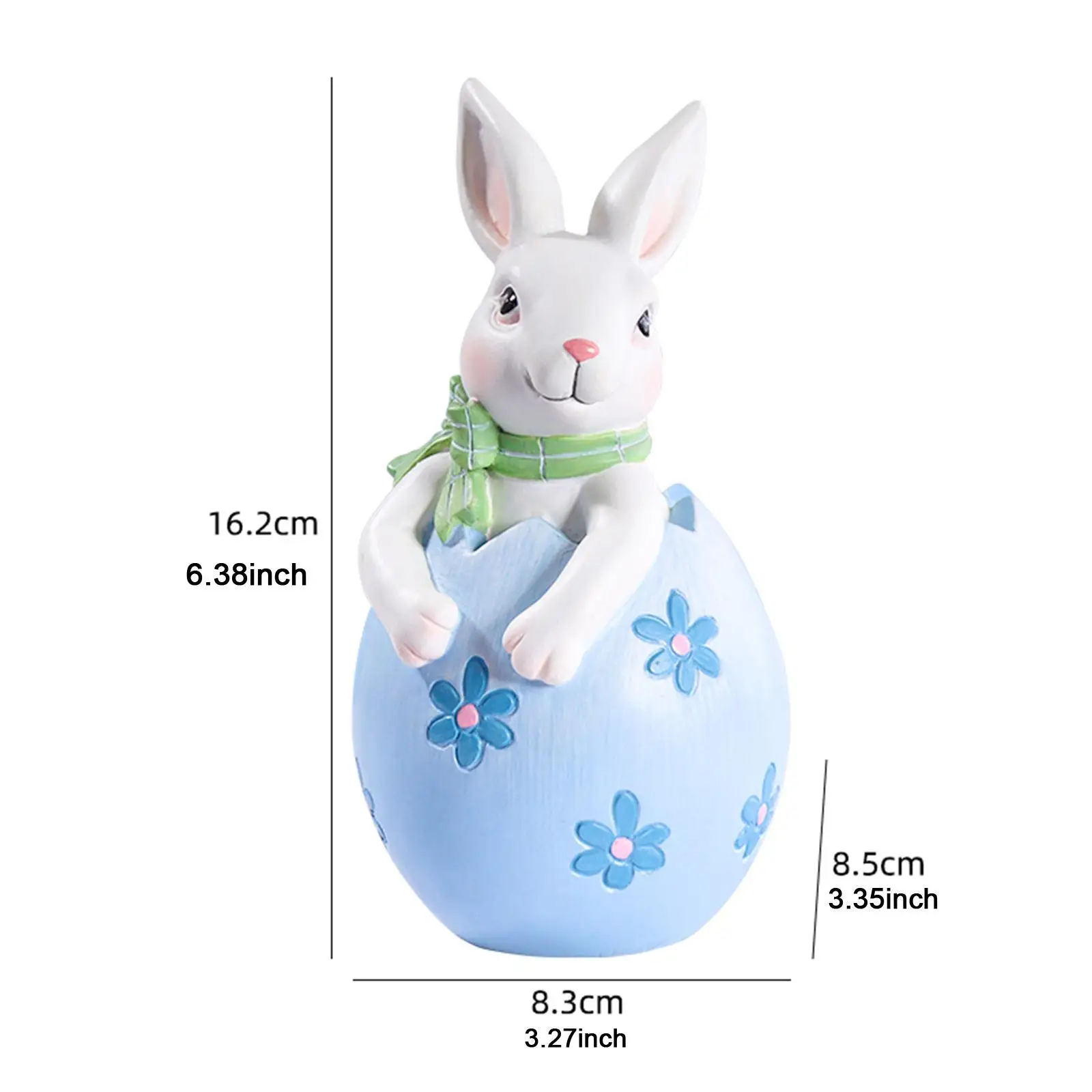 Easter Bunny Figurine ประติมากรรมน่ารักสําหรับเดสก์ท็อปเพื่อนเด็กผู้หญิงเตาผิง