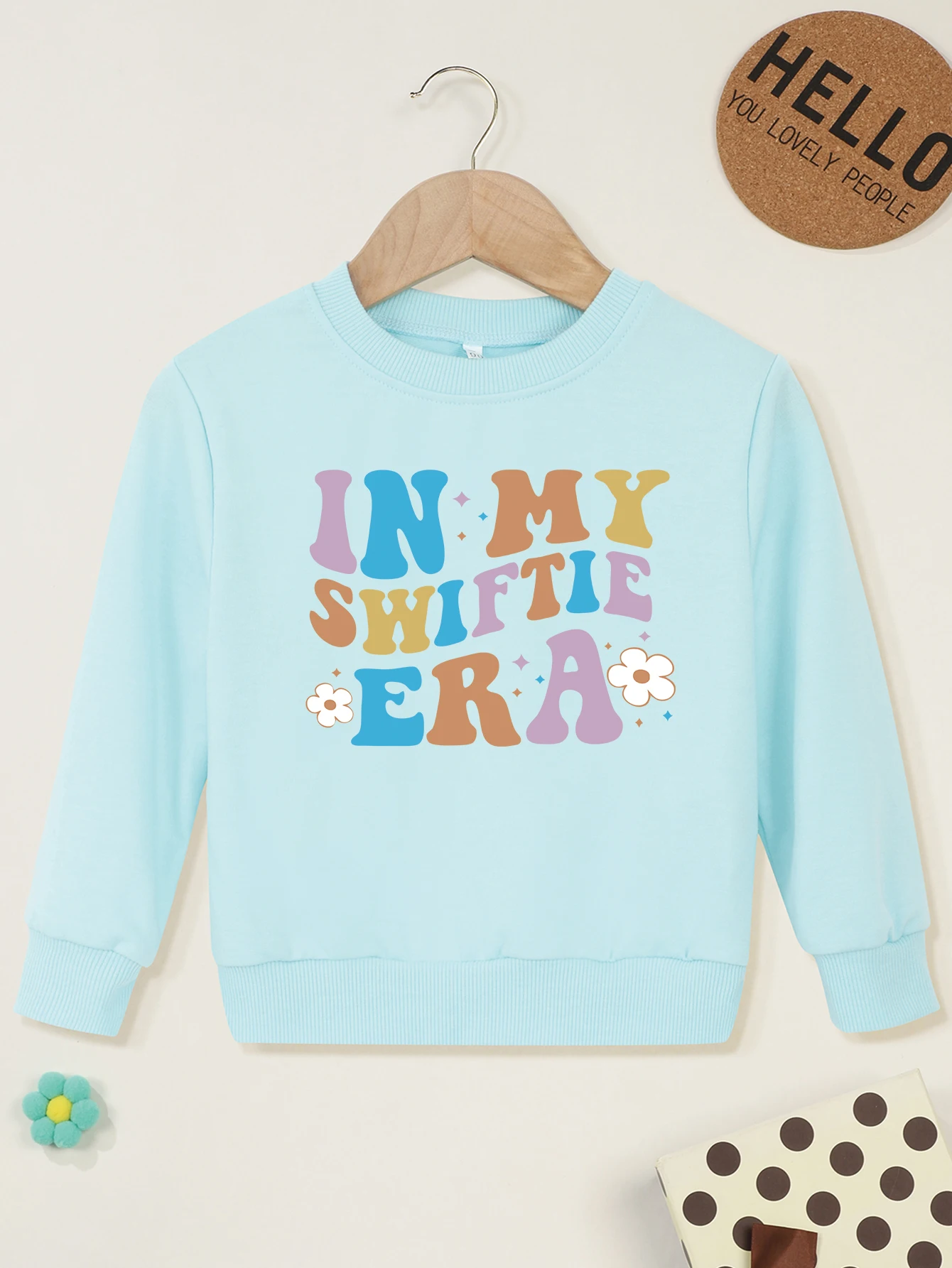 Baby Girl Boy Sweatshirt Pretty Flower IN MY SWIFTIE ERA Print Kid Sweater