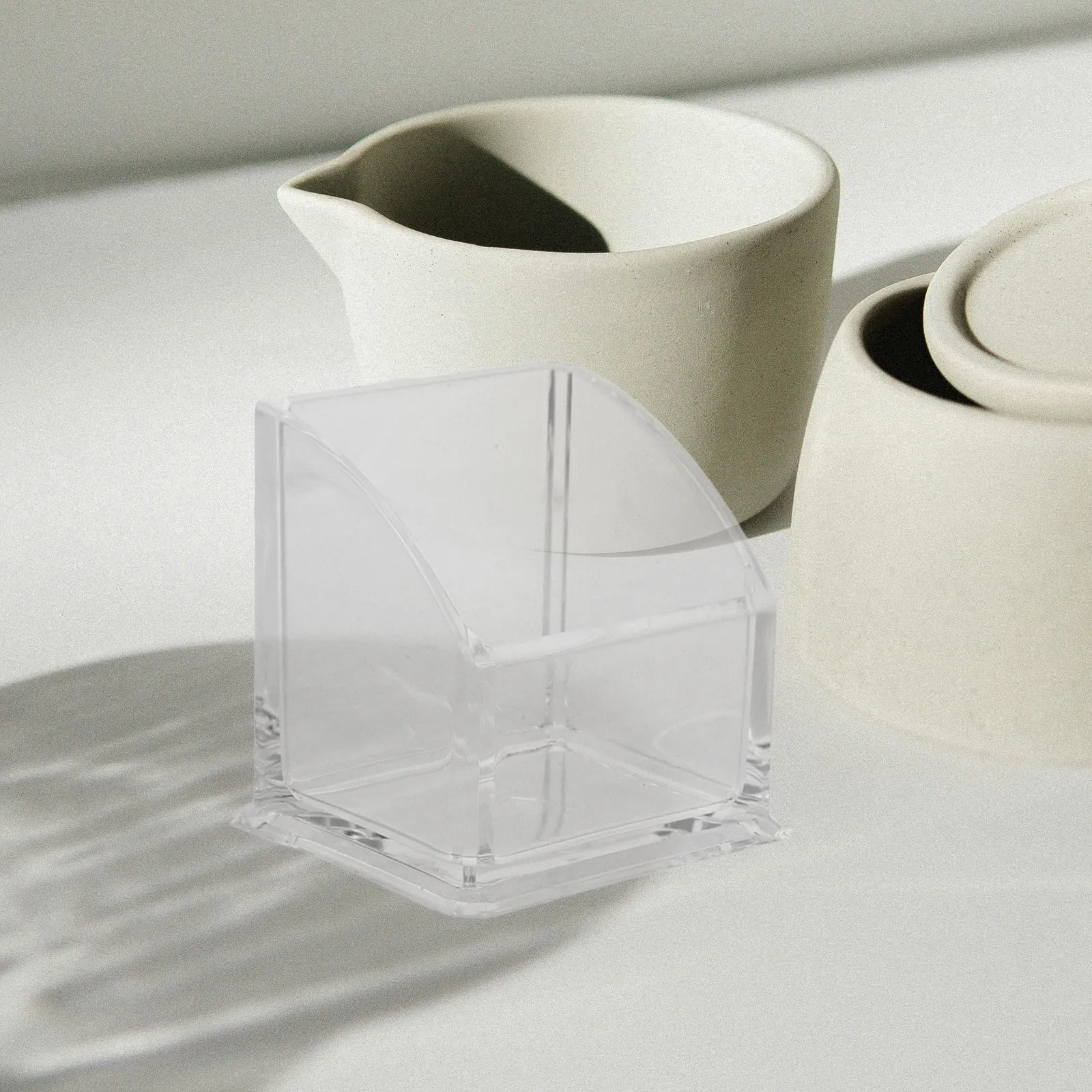 

Transparent Acrylic Desktop Organizer Storage Box For Office Home Makeup Sundries Pen Holder Multi-Functional Small