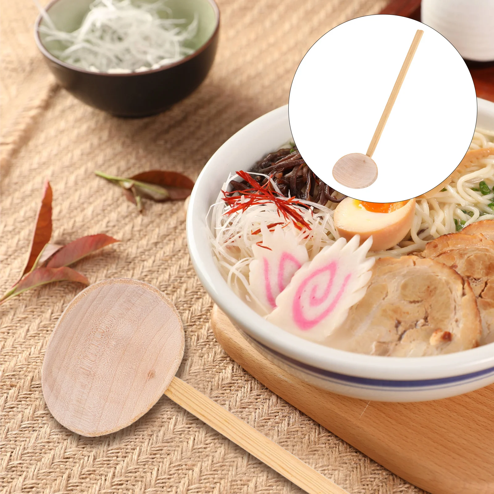 

Long Handle Solid Wood Spoon Multi-Use Kitchen Cooking Tool For Soup Ramen Hot Pot Porridge Stirring Serving Vintage Style