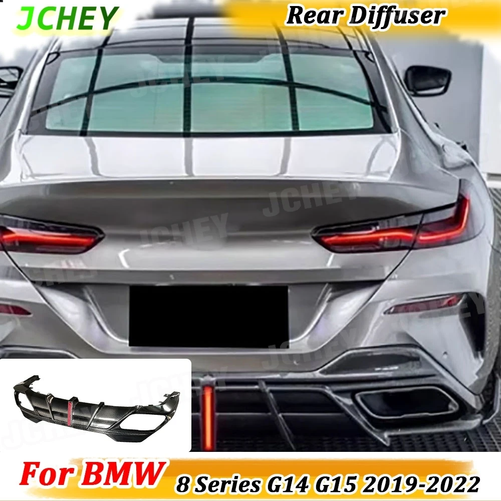 

JCHEY автомобильный задний бампер из углеродного волокна, диффузор, спойлер для BMW 8 серии G14 G15 2019-2022, комплекты кузова FRP, диффузор для задней губы