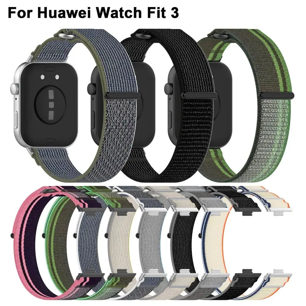 Nylon Loop Strap for Huawei Watch Fit 3 Adjustable Elastic Bracelet Watchband for Huawei Watch Fit 3 Smart Watch Accessories